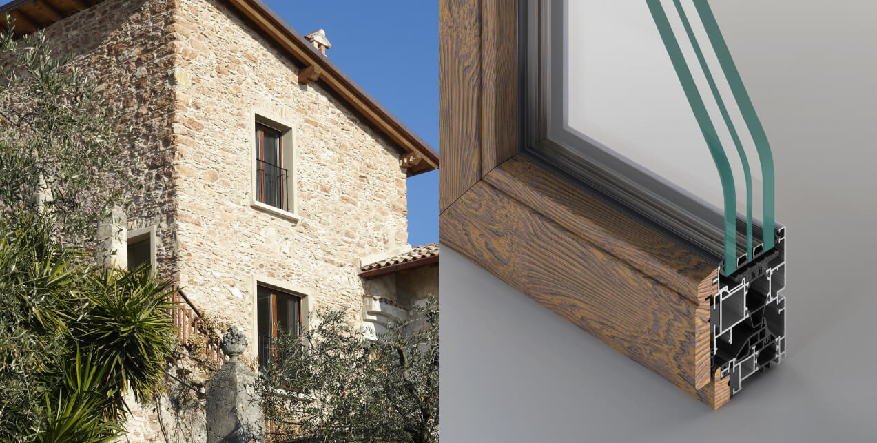 Casement windows Aluminium-wood line products
